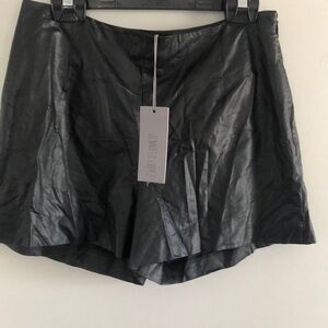 NWTs Faux Leather HI-Rise  Shorts 🩳 Black Size 2 14”Waist